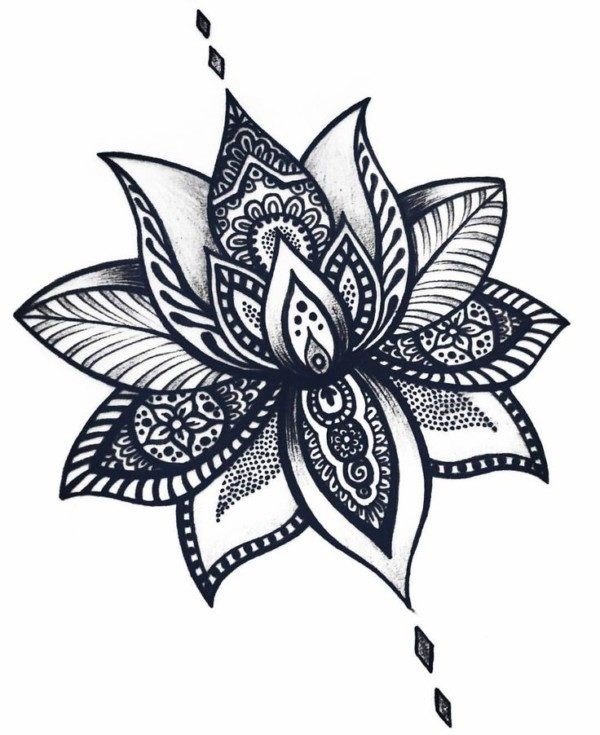 flor de loto tribal